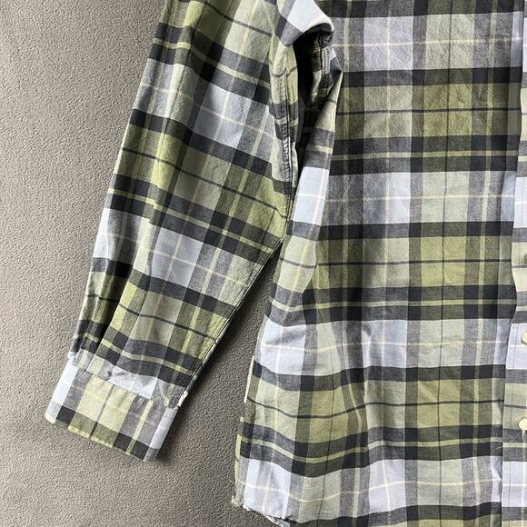 Cinch Shirt Mens Size Large Green Long Sleeve Button Up Plaid Western Rodeo - Picture 4 of 9